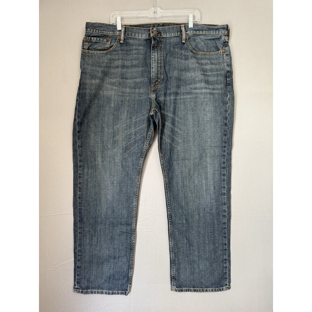 Levis 559 Jeans Mens 42x32 Relaxed Straight Medium Wash Denim Whiskers Western
